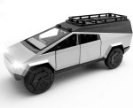 Model: 1/24 Diecast Metal Toy Trucks with Lights and Sounds for Boys, Ages 3 and Up (Silver Camper)
