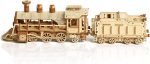 3D Wooden Puzzles for Adults, DIY Puzzle Model Kits for Adults, 282 Pieces Wooden Models for Adults to Build, Home Décor Perfect Birthday Christmas Souvenir Gift, Train