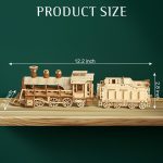 3D Wooden Puzzles for Adults, DIY Puzzle Model Kits for Adults, 282 Pieces Wooden Models for Adults to Build, Home Décor Perfect Birthday Christmas Souvenir Gift, Train - Image 2
